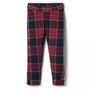 Janie + Jack | Girl Bradbury Red Plaid Plaid Jacquard Pant | 4